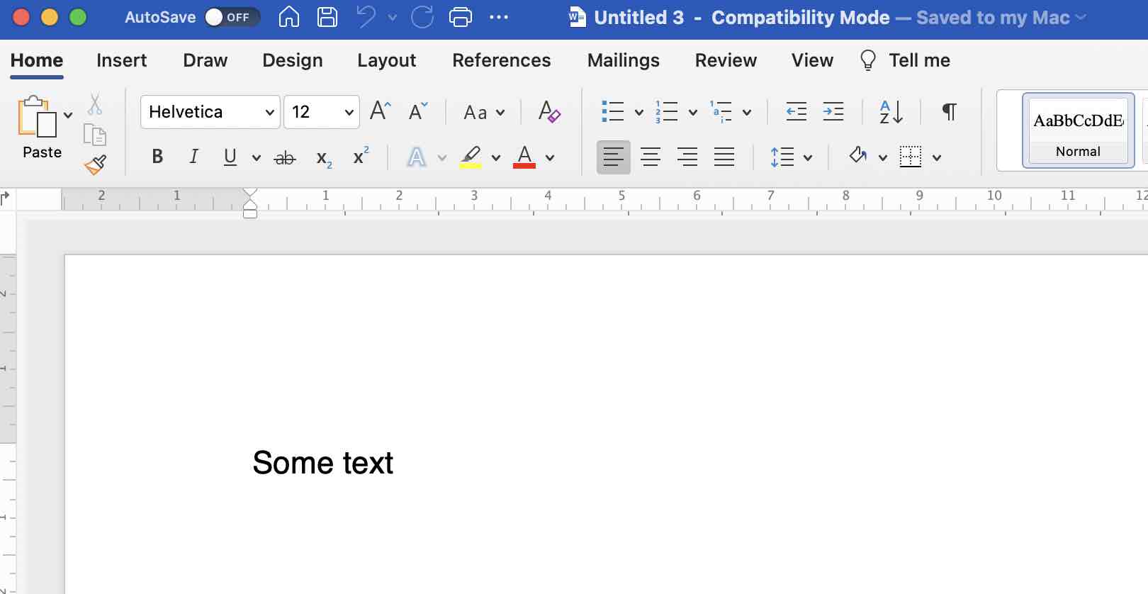 Docx file opened in Word for Mac App